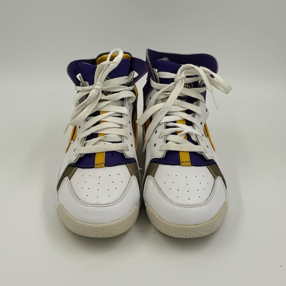 Nike Air Flight Huarache Lakers Youth Boys Size 6Y Basketball Shoes White Purple - Picture 3 of 6